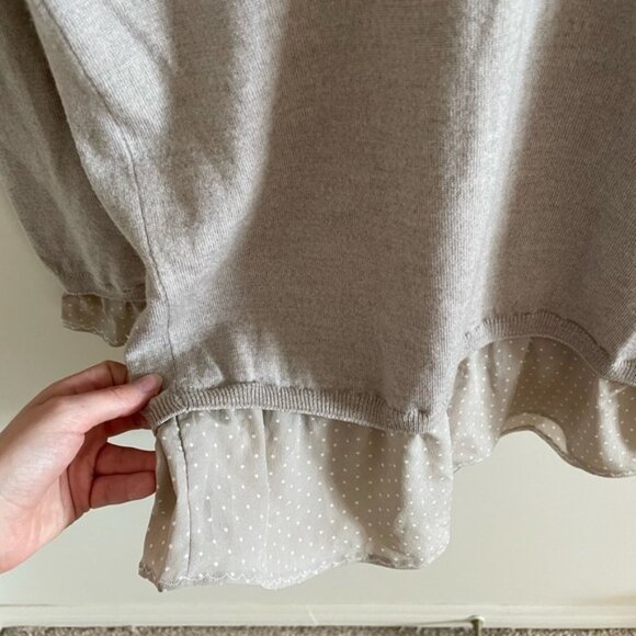 Love Moschino 100% Wool Lightweight Sweater With Built In Blouse Size 4 - Picture 5 of 9